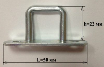 Скоба прямоугольная малая (тентовая)