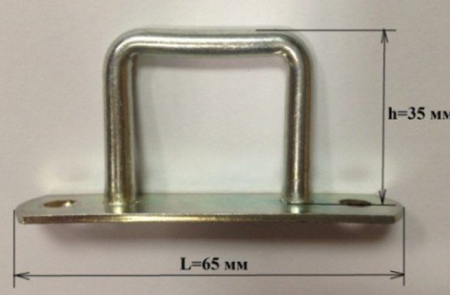 Скоба прямоугольная большая (тентовая)