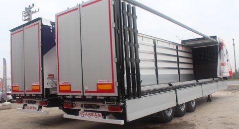 Сдвижная крыша на полуприцеп, грузовой автомобиль