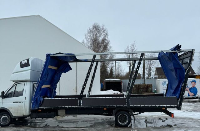 Восстановление каркаса, новый тент с нанесением рекламы на Газель